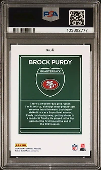 2024 Panini Donruss Downtown! 4 Brock Purdy PSA