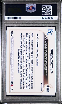 2022 Topps Mini Us187 Bobby Witt Jr. PSA 10