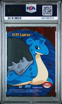 2000 Topps Pokemon Tv Animation Clear Cards Pc10 Lapras PSA 9