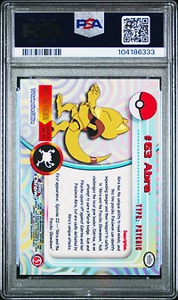 2000 Topps Chrome Pokemon T.v. 63 Abra PSA 10