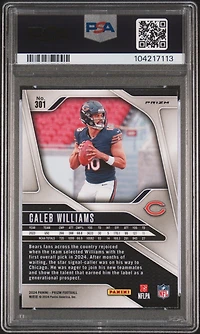 2024 Panini Prizm 301 Caleb Williams Lazer Prizm PSA 9