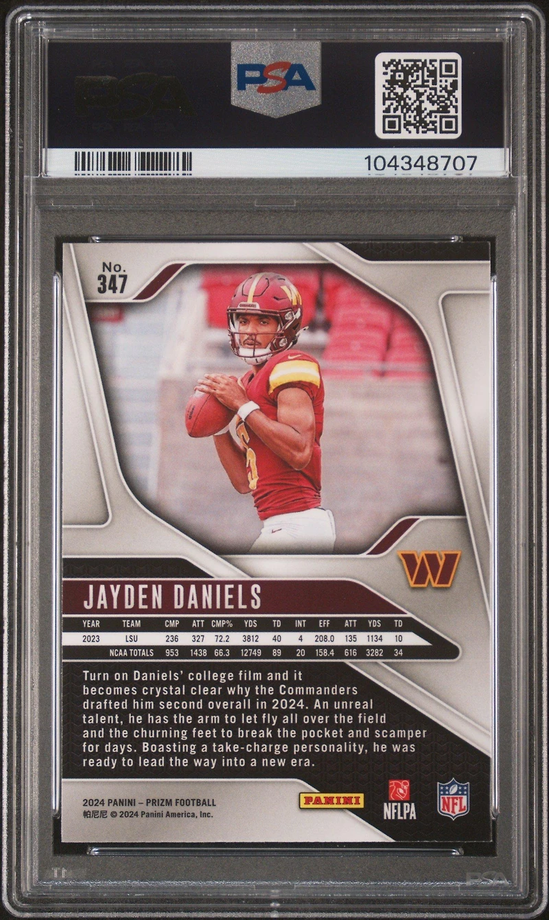 2024 Panini Prizm 347 Jayden Daniels PSA