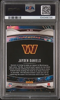 2024 Panini Prizm Fireworks 24 Jayden Daniels PSA