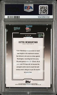 2024 Topps Now 7 Victor Wembanyama PSA 10