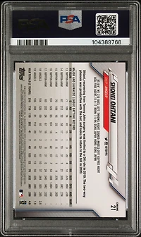 Topps Chrome Shohei Ohtani Prism Refractor PSA 10