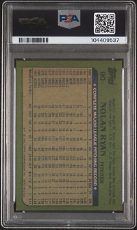 1982 Topps 90 Nolan Ryan PSA 8