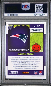 2024 Panini Score-a-treat Rising Stars 17 Drake Maye Bats PSA 10