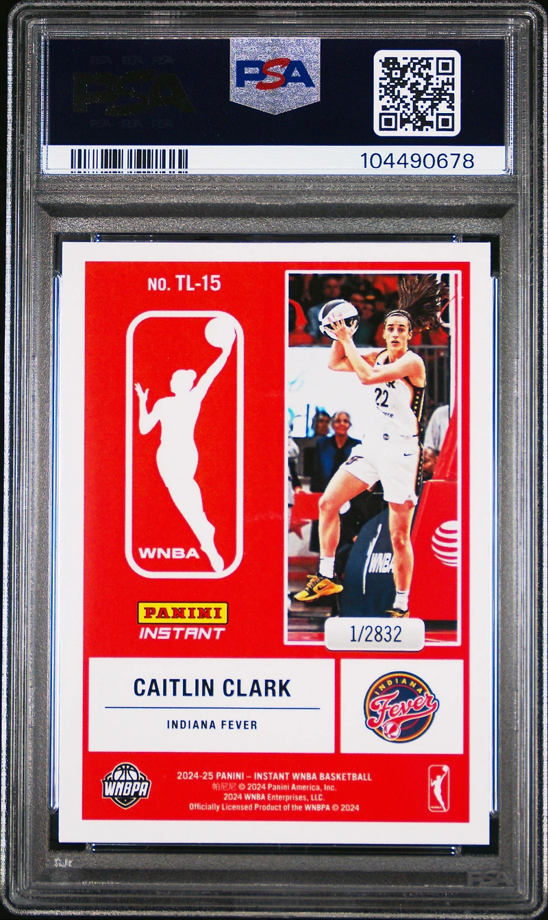 2024 Panini Instant Wnba The Logo Tl15 Caitlin Clark PSA 10