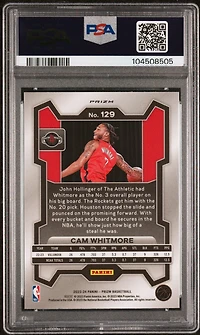 2023 Panini Prizm 129 Cam Whitmore Silver Prizm PSA 10