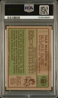 1984 Topps 123 Dan Marino PSA