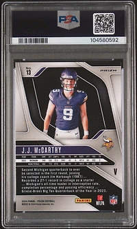 2024 Panini Prizm Rookie Variation 13 Jj Mccarthy PSA 10