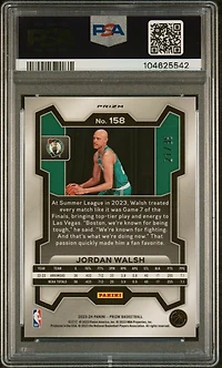 2023 Panini Prizm 158 Jordan Walsh White Ice PSA 10