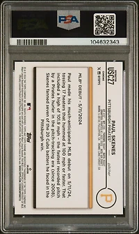 2024 Topps Chrome Update Usc27 Paul Skenes Refractor PSA 9