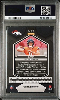 2024 Panini Mosaic 312 Bo Nix PSA 10