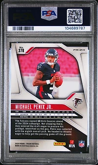 2024 Panini Prizm 378 Michael Penix Jr. Lazer Prizm PSA