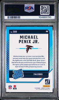 2024 Panini Donruss 308 Michael Penix Jr. PSA 9