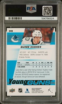 2019 Upper Deck 249 Quinn Hughes PSA