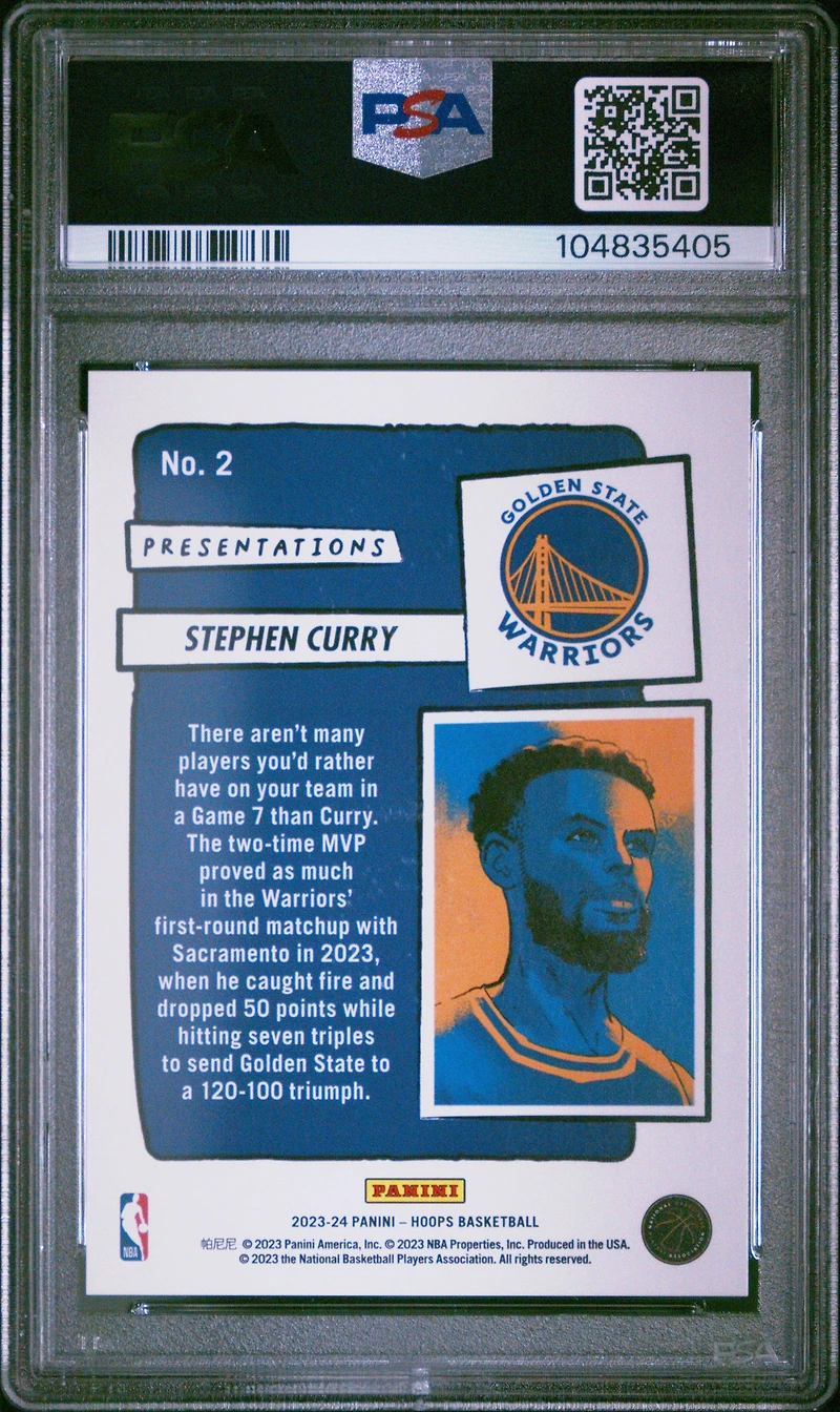 2023 Panini Nba Hoops Presentations 2 Stephen Curry PSA