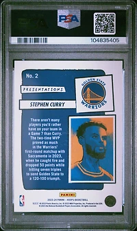 2023 Panini Nba Hoops Presentations 2 Stephen Curry PSA