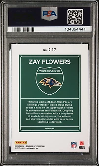2023 Panini Donruss Optic Downtown! D17 Zay Flowers PSA 9