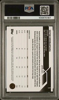 2023 Topps Chrome 1 Victor Wembanyama PSA 10