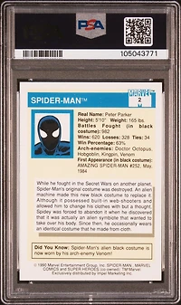 1990 Marvel Universe Spider-man PSA