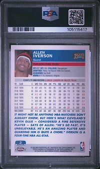 2003 Topps Chrome 3 Allen Iverson Refractor PSA 9