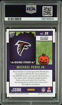 2024 Panini Score-a-treat Rising Stars 39 Michael Penix Jr. Pumpkin PSA 10