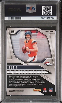 2024 Panini Prizm 309 Bo Nix Disco Prizm PSA