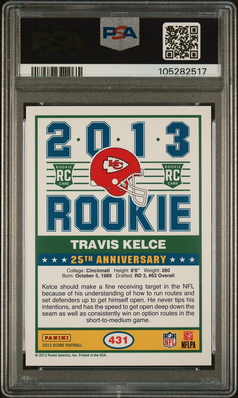 2013 Panini Score 431 Travis Kelce PSA