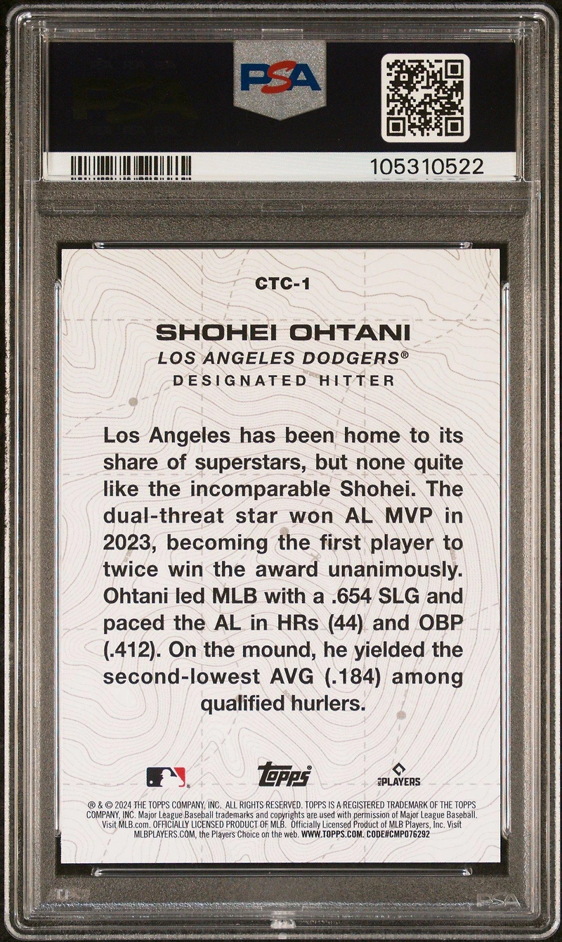 2024 Topps City To City Ctc1 Shohei Ohtani PSA 10