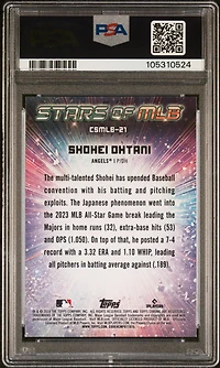 2024 Topps Stars Of Mlb Chrome Csmlb21 Shohei Ohtani PSA 10