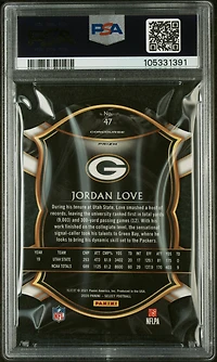 2020 Panini Select Jordan Love Die-cut Prizm PSA