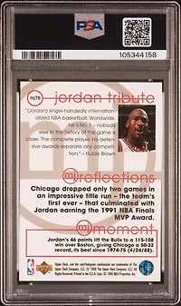1998 Upper Deck Jordan Tribute Mj76 Michael Jordan Mj Reflections PSA 8