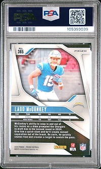 2024 Panini Prizm 365 Ladd Mcconkey Lazer Prizm PSA 10