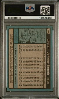1980 Topps 100 Johnny Bench PSA 10