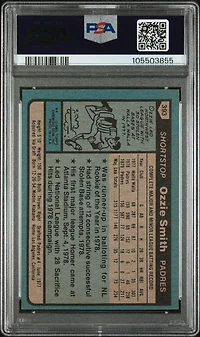 1980 Topps 393 Ozzie Smith PSA 9