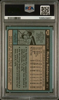 Topps Rickey Henderson PSA