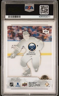 2023 Upper Deck 474 Zach Benson Clear Cut PSA 9