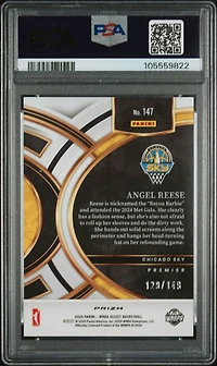 2024 Panini Select Wnba 147 Angel Reese Purple Ice PSA 10