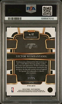 2023 Panini Select 87 Victor Wembanyama Neon Green Prizm PSA 10
