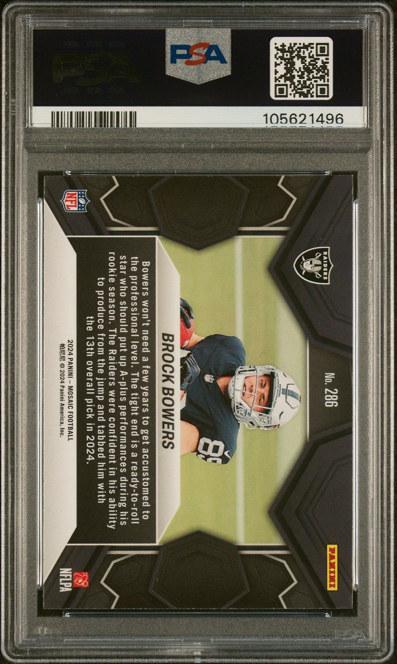 2024 Panini Mosaic 286 Brock Bowers PSA 10