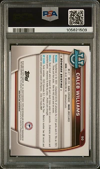 2022 Bowman University Chrome Prospects 50 Caleb Williams Refractor PSA 10