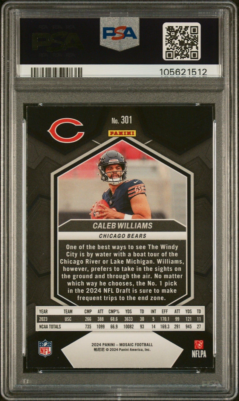 2024 Panini Mosaic 301 Caleb Williams PSA