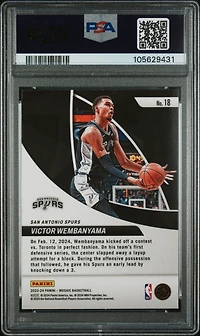 2023 Panini Mosaic Elevate 18 Victor Wembanyama PSA 10