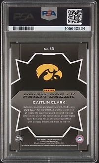 2024 Panini Prizm Draft Picks Prizm Break 13 Caitlin Clark PSA 9