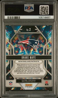2024 Panini Prizm Prizmatic 2 Drake Maye Silver Prizm PSA 10