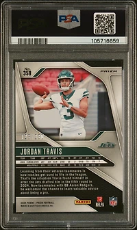 2024 Panini Prizm 359 Jordan Travis Blue Wave PSA 9