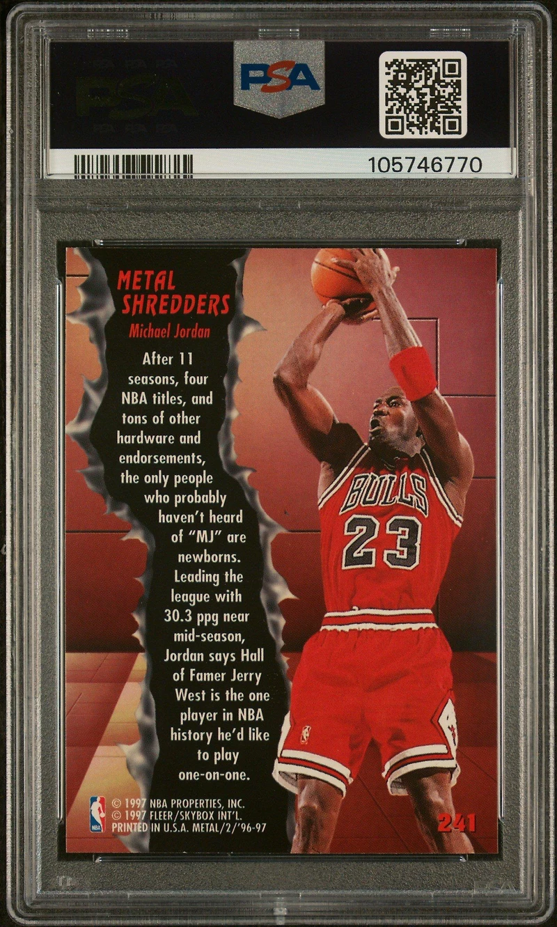 1996 Metal 241 Michael Jordan PSA