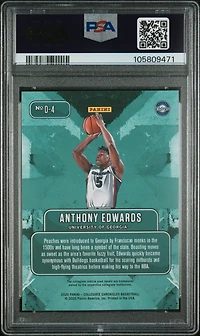 2020 Panini Prizm Draft Picks Downtown D4 Anthony Edwards PSA 10